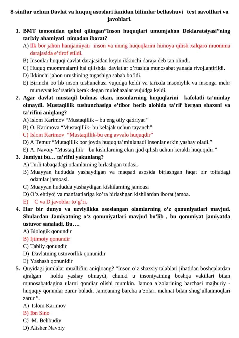 Inson huquqlari umumjahon Deklaratsiyasi 1