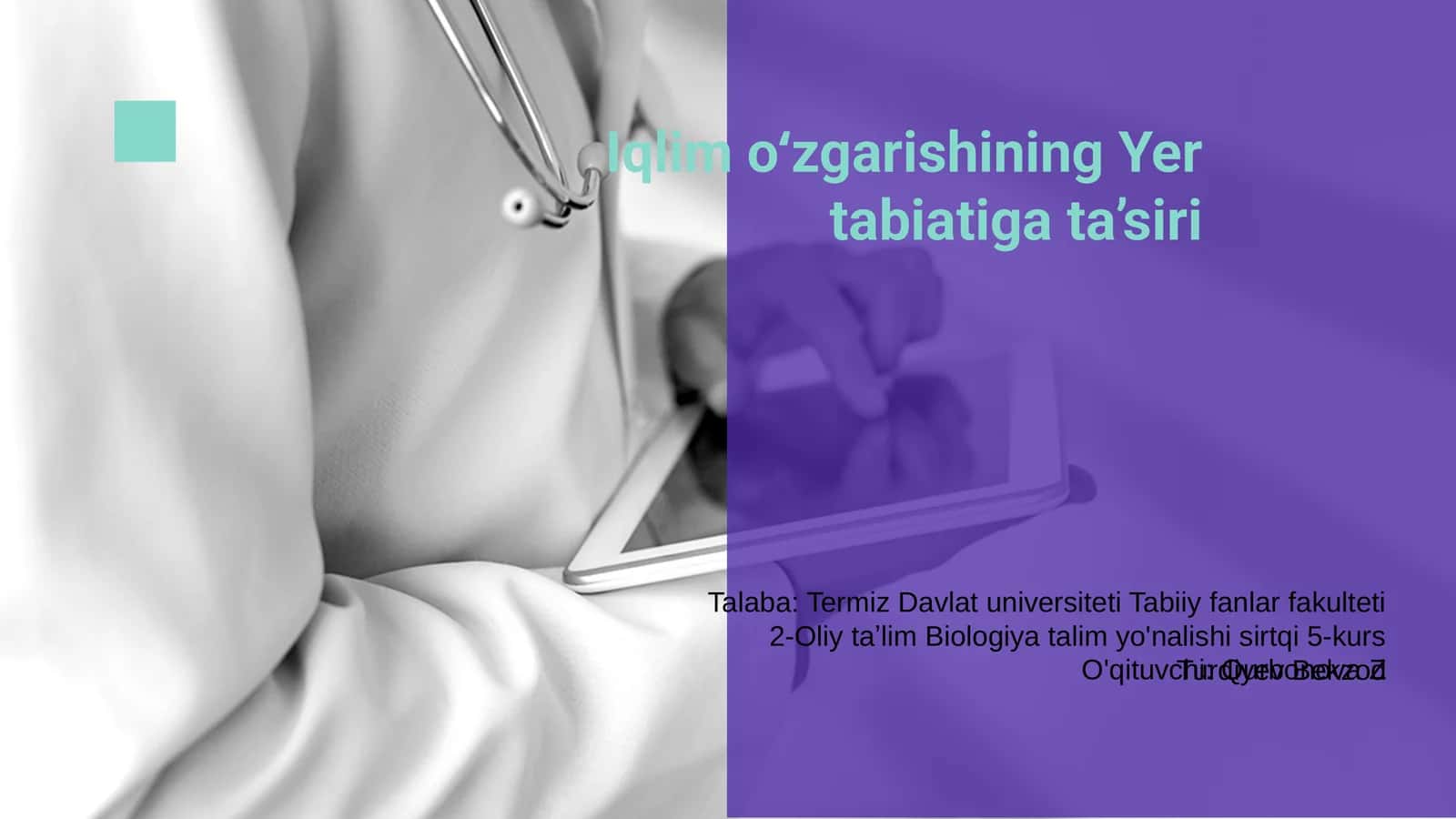Iqlim o‘zgarishining Yer tabiatiga ta’siri 1