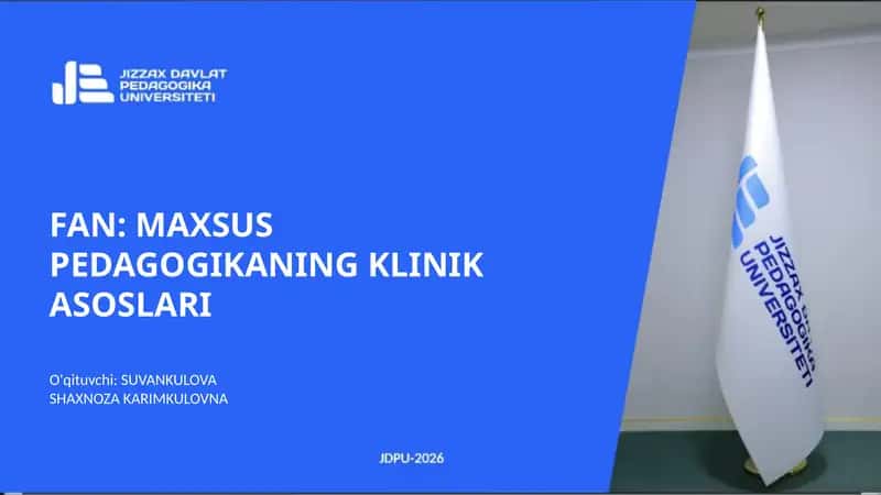 SENSOR INTEGRATSIYA BUZILISHI VA NUTQ 1