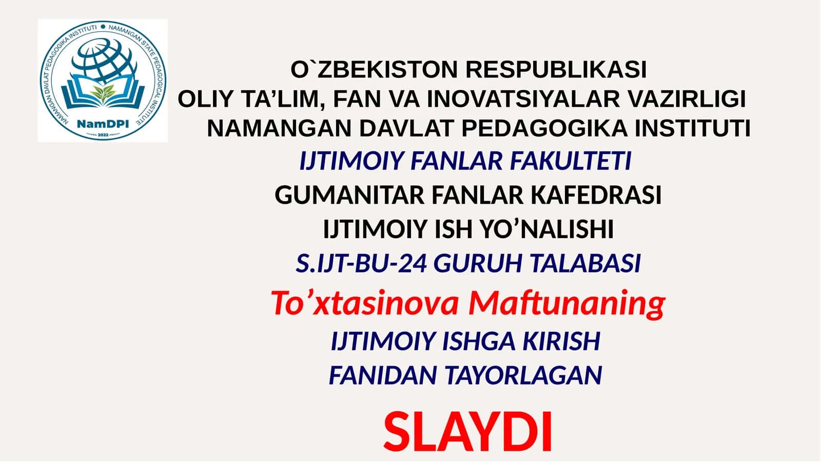 Slayd: Fuqarolik Huquqi Nima? 1