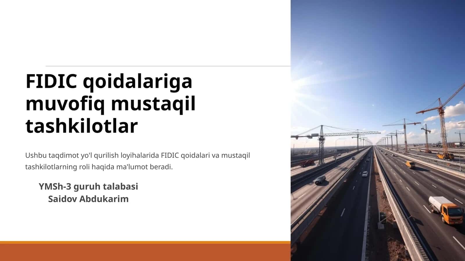 FIDIC qoidalariga muvofiq mustaqil tashkilotlar 1