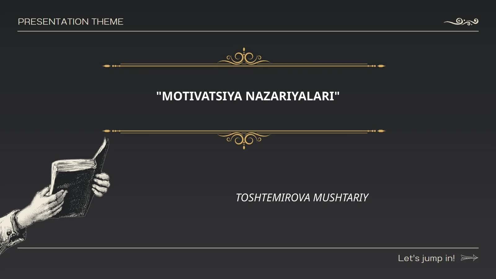 Ichki motivatsiya nazariyasi 1