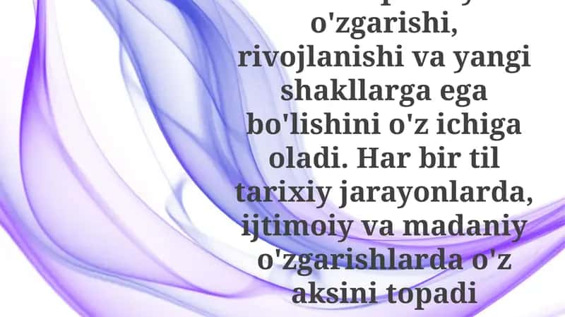 Tilning tarixiy taraqqiyoti va o'zgaruvchanligi 1