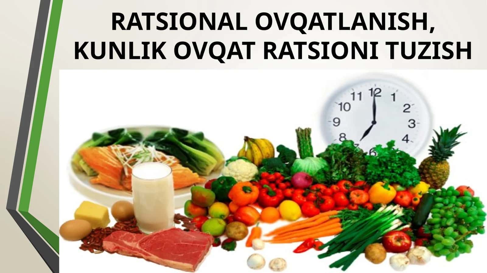 Ratsional ovqatlanish, kunlik ovqat ratsioni tuzish 1