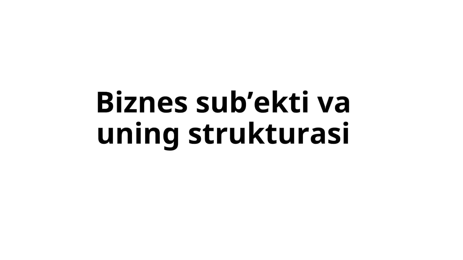 Oilaviy tadbirkorlik sub’ekti 1