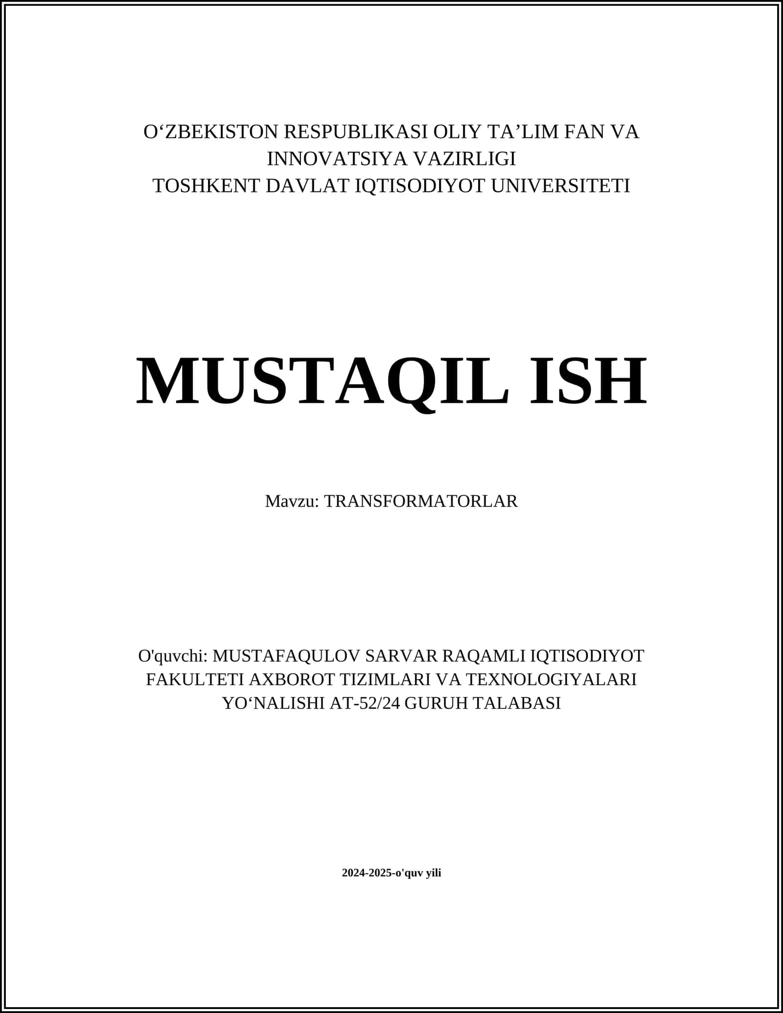 TRANSFORMATORLAR 1