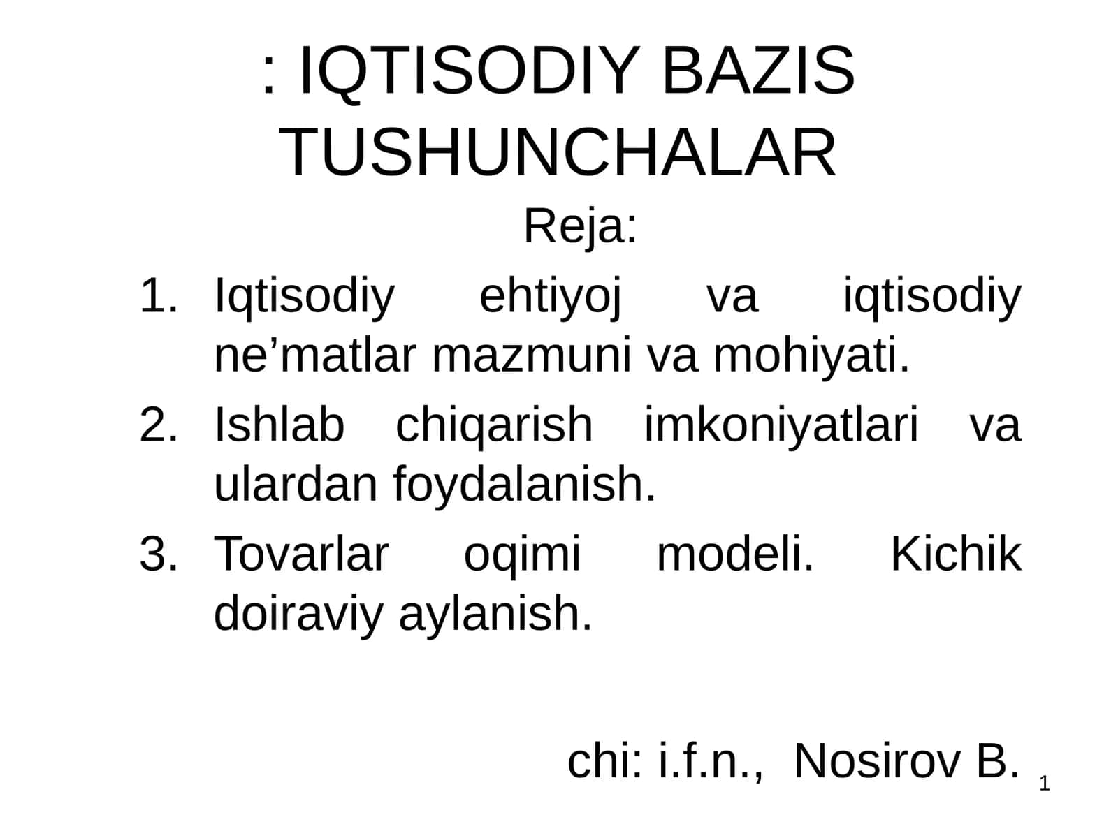 IQTISODIY BAZIS TUSHUNCHALAR 1
