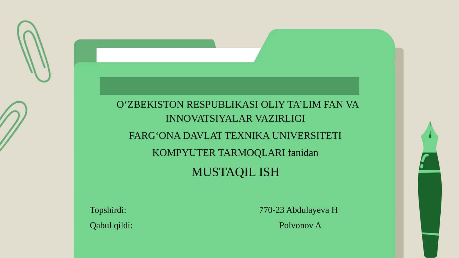 Kompyuter tarmoqlarining asosiy protokollari 1