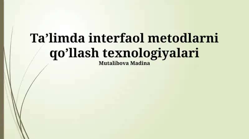 Zamonaviy Interaktiv Platformalar va Dasturlar 1