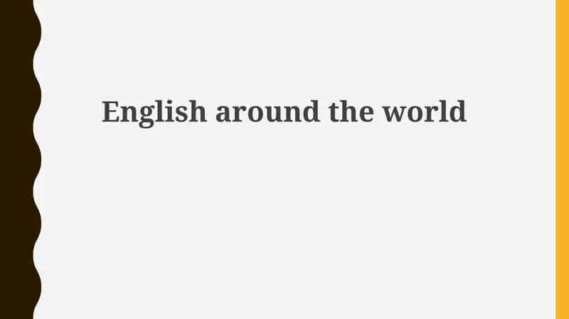 English around the world 1