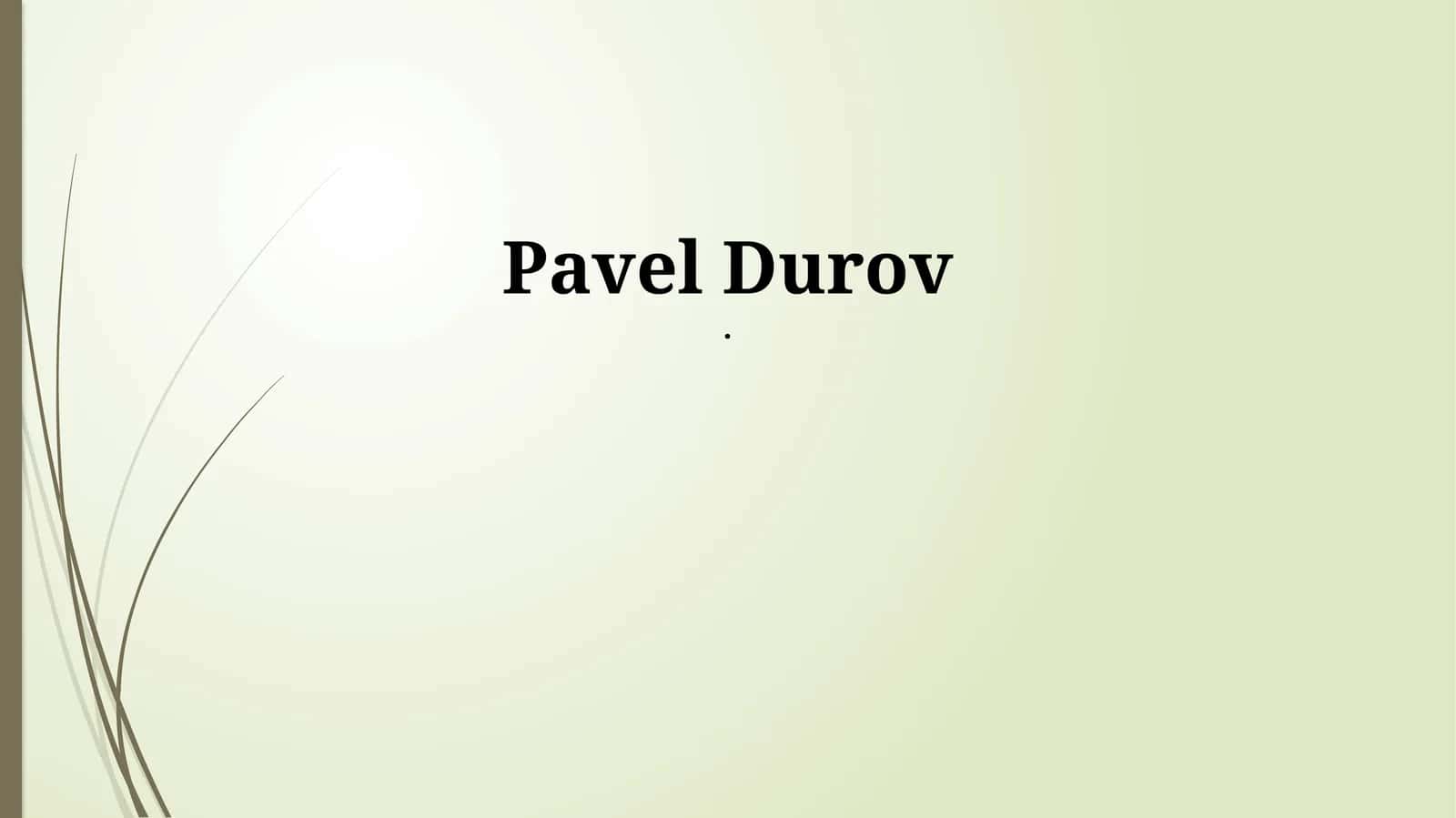 Pavel Durov. From St. Petersburg to Global Impact: The Life and Rise of Pavel Durov 1