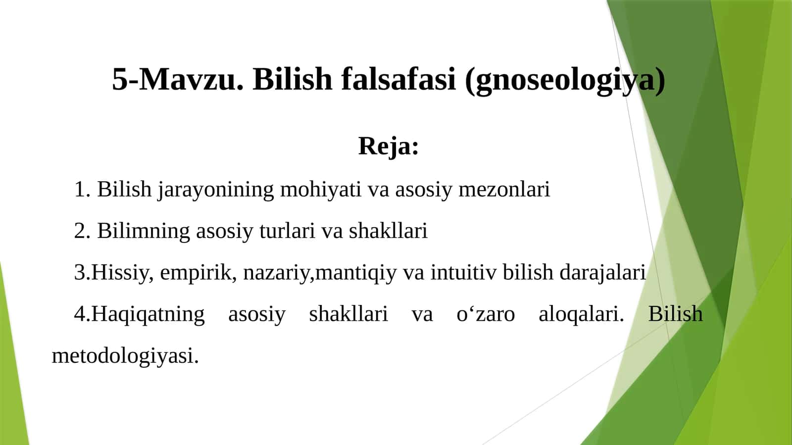 5-Mavzu.Bilishfalsafasi(gnoseologiya) 1