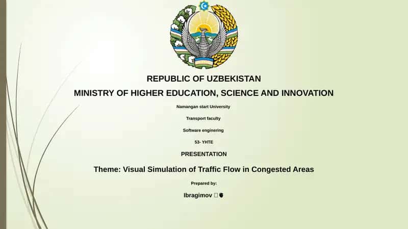 Visual Simulation of Traffic Flow in Congested Areas 1