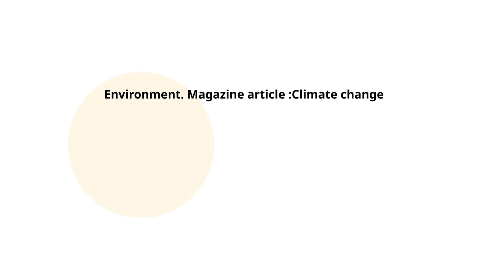 Climate change 1