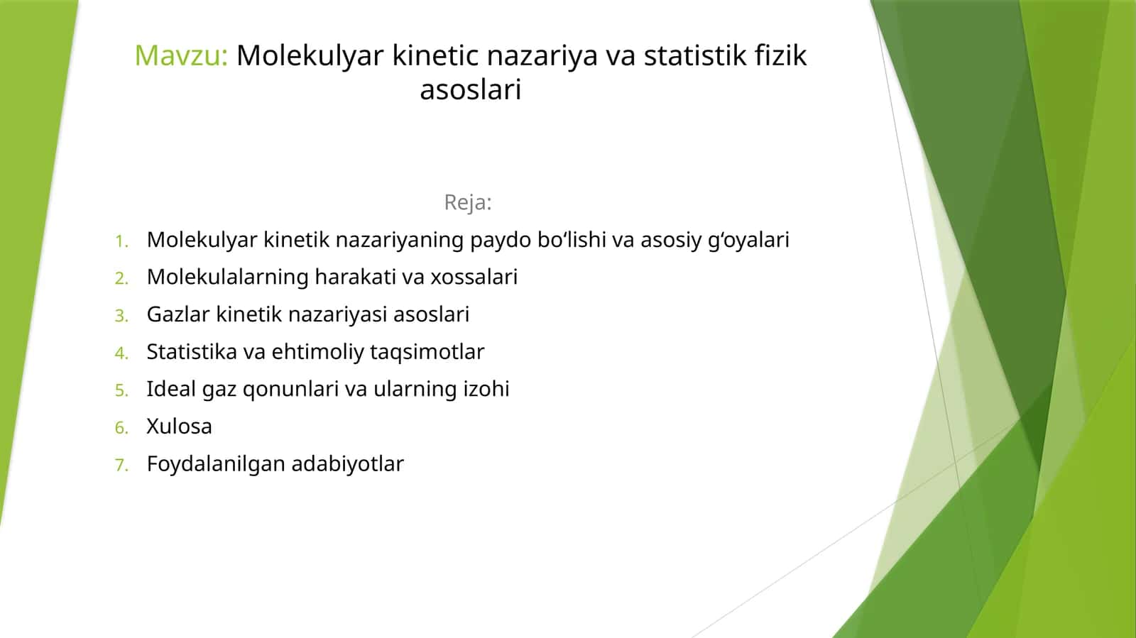 Molekulyarkineticnazariyavastatistikfizikasoslari 1