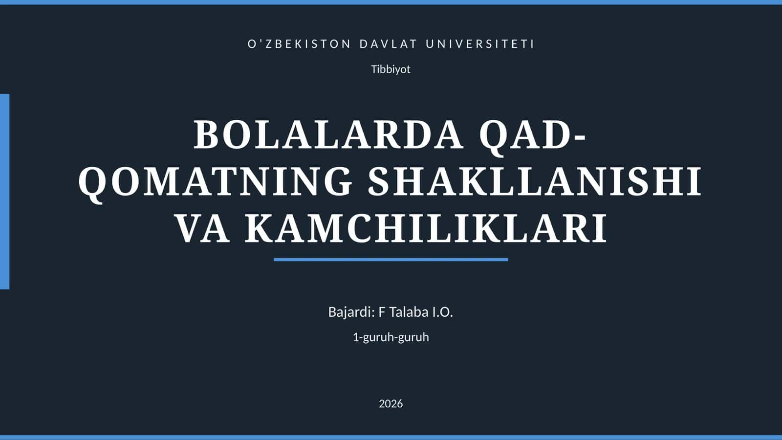 BOLALARDA QAD-QOMATNING SHAKLLANISHI VA KAMCHILIKLARI 1