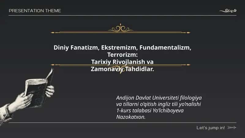 Diniy Fanatizm, Ekstremizm, Fundamentalizm, Terrorizm: Tarixiy Rivojlanish va Zamonaviy Tahdidlar 1