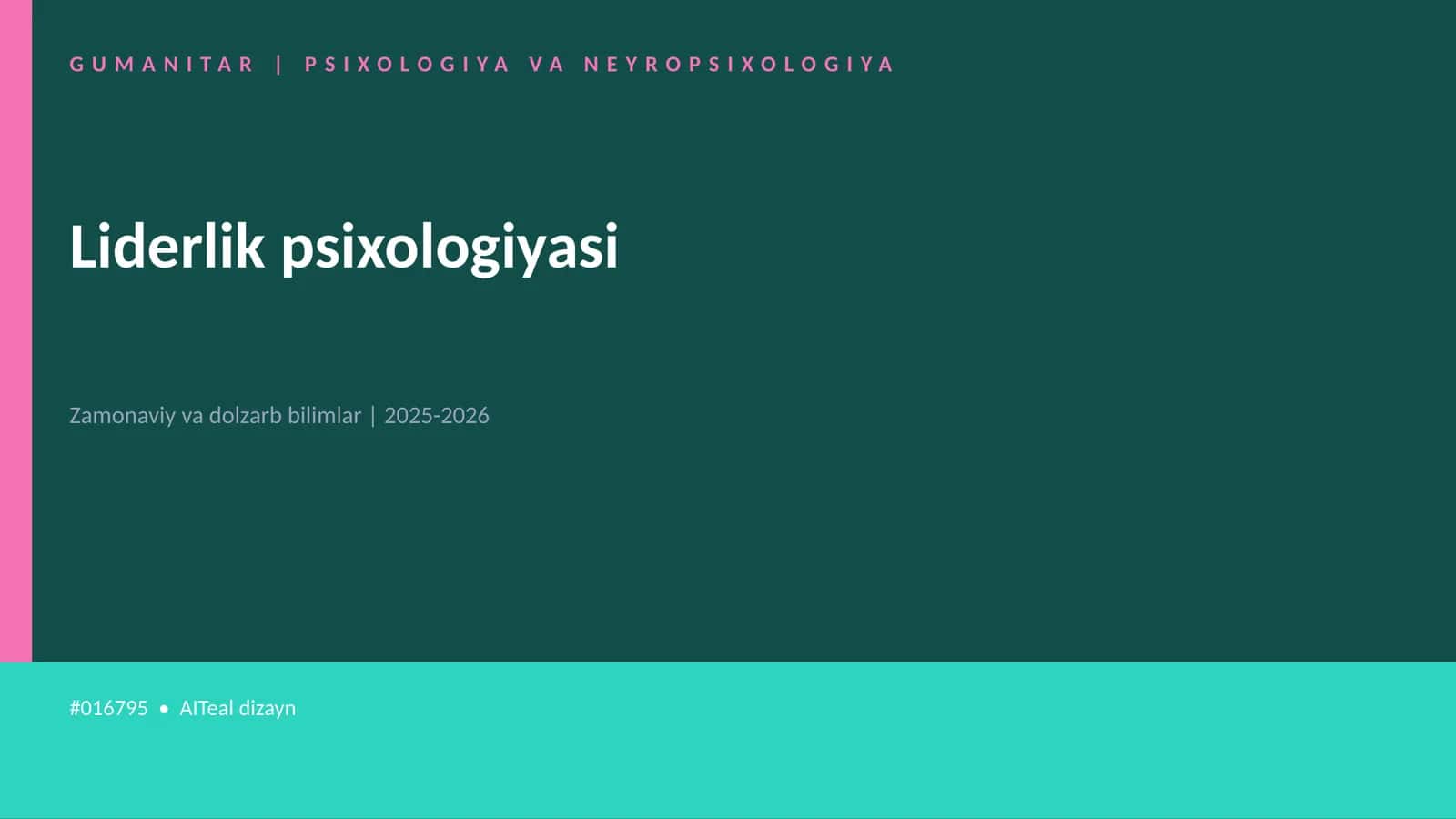 Liderlik psixologiyasi 1
