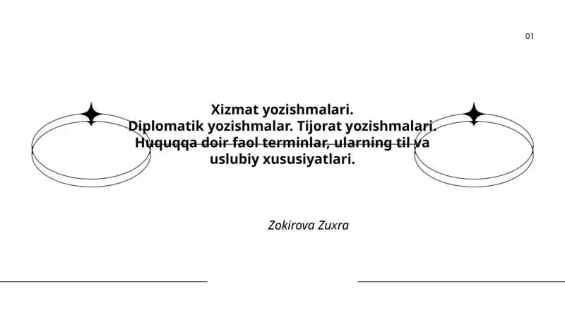 Xizmat yozishmalari 1