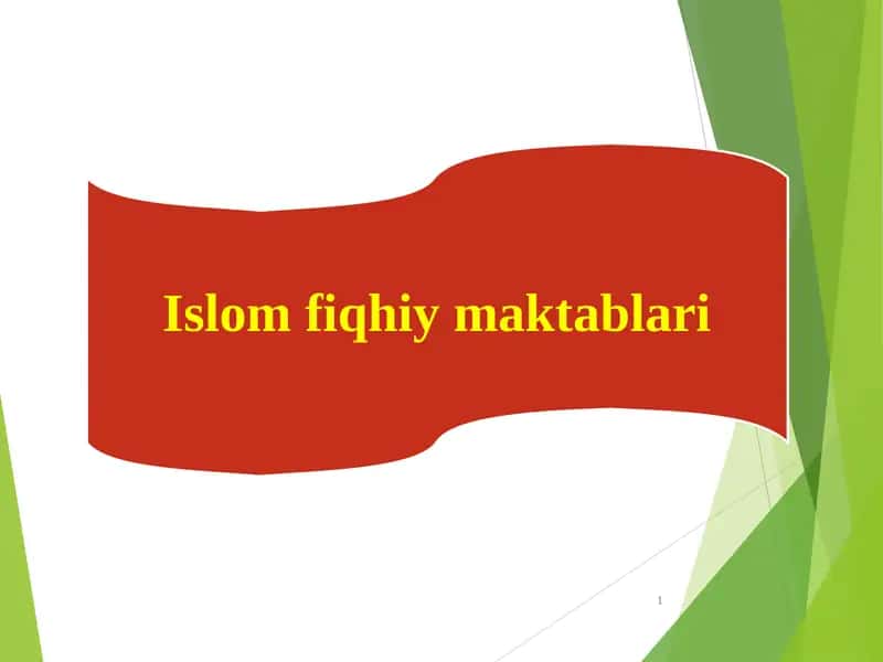 Islom fiqhiy maktablari 1