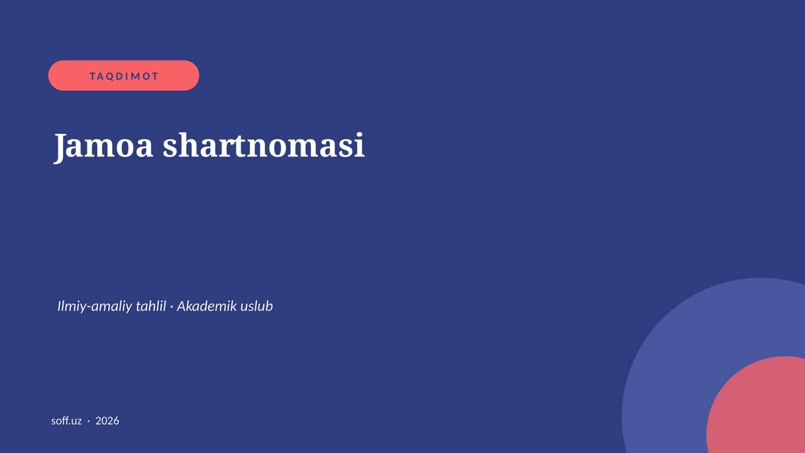 Jamoa shartnomasi 1