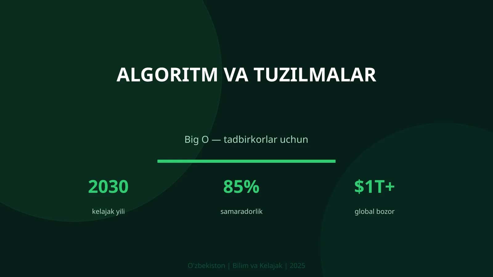 Algoritm va tuzilmalar 1