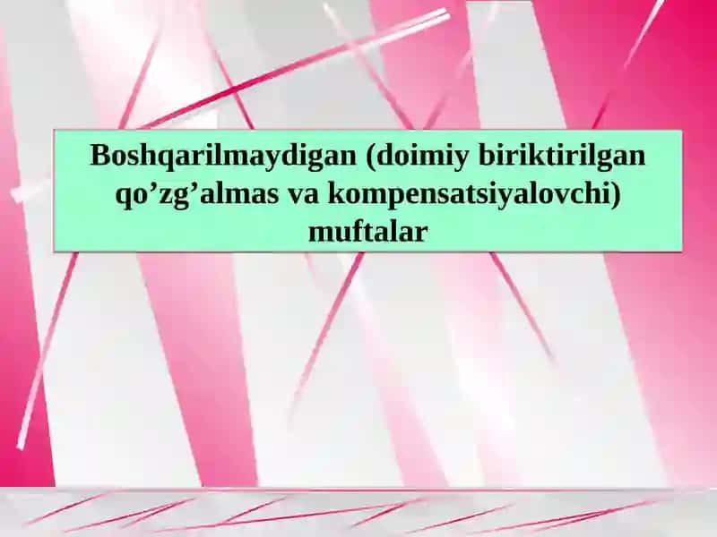 Avtomatik boshqariladigan muftalar.