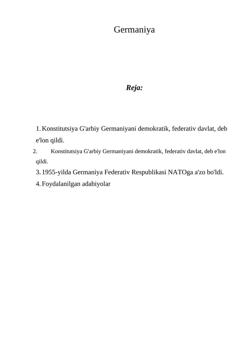 Germaniya tarixi 1
