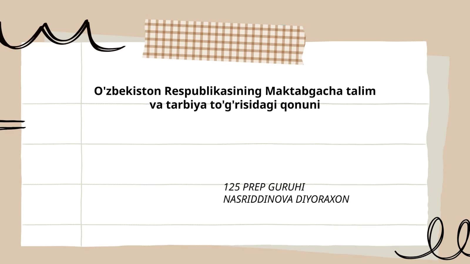 O'zbekiston Respublikasining Maktabgacha talim va tarbiya to'g'risidagi qonuni 1