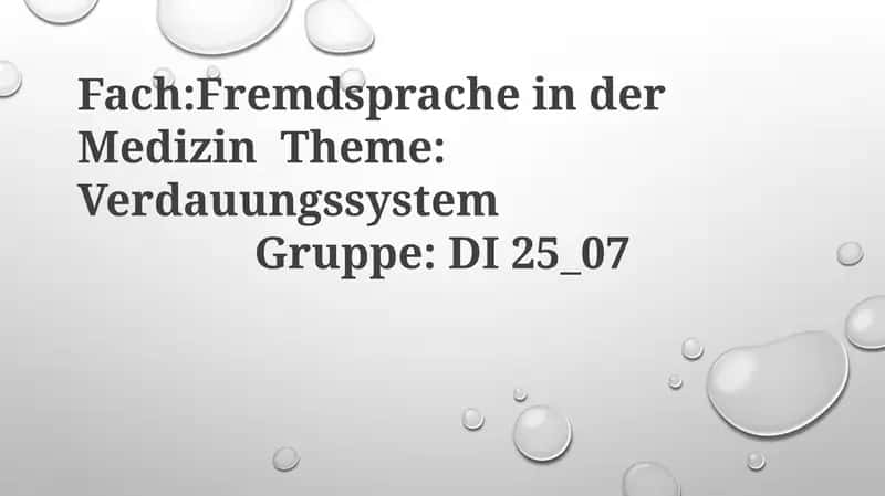 Fremdsprache in der Medizin 1