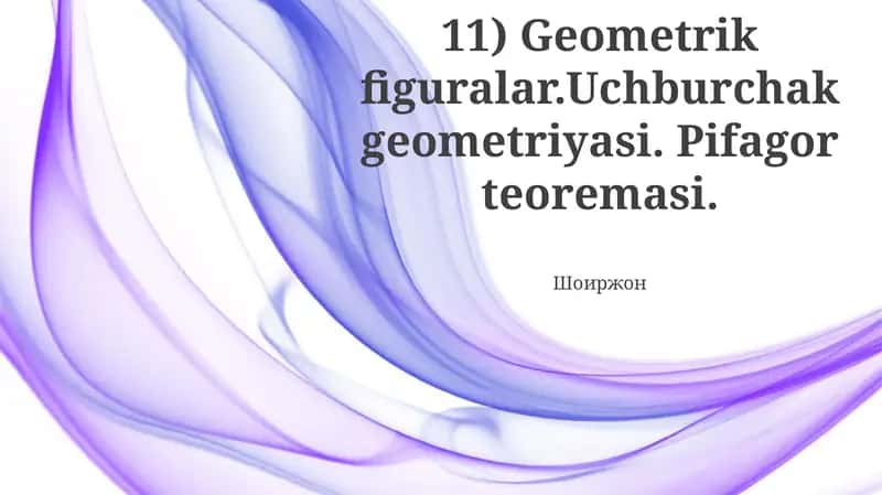 Uchburchak geometriyasi 1