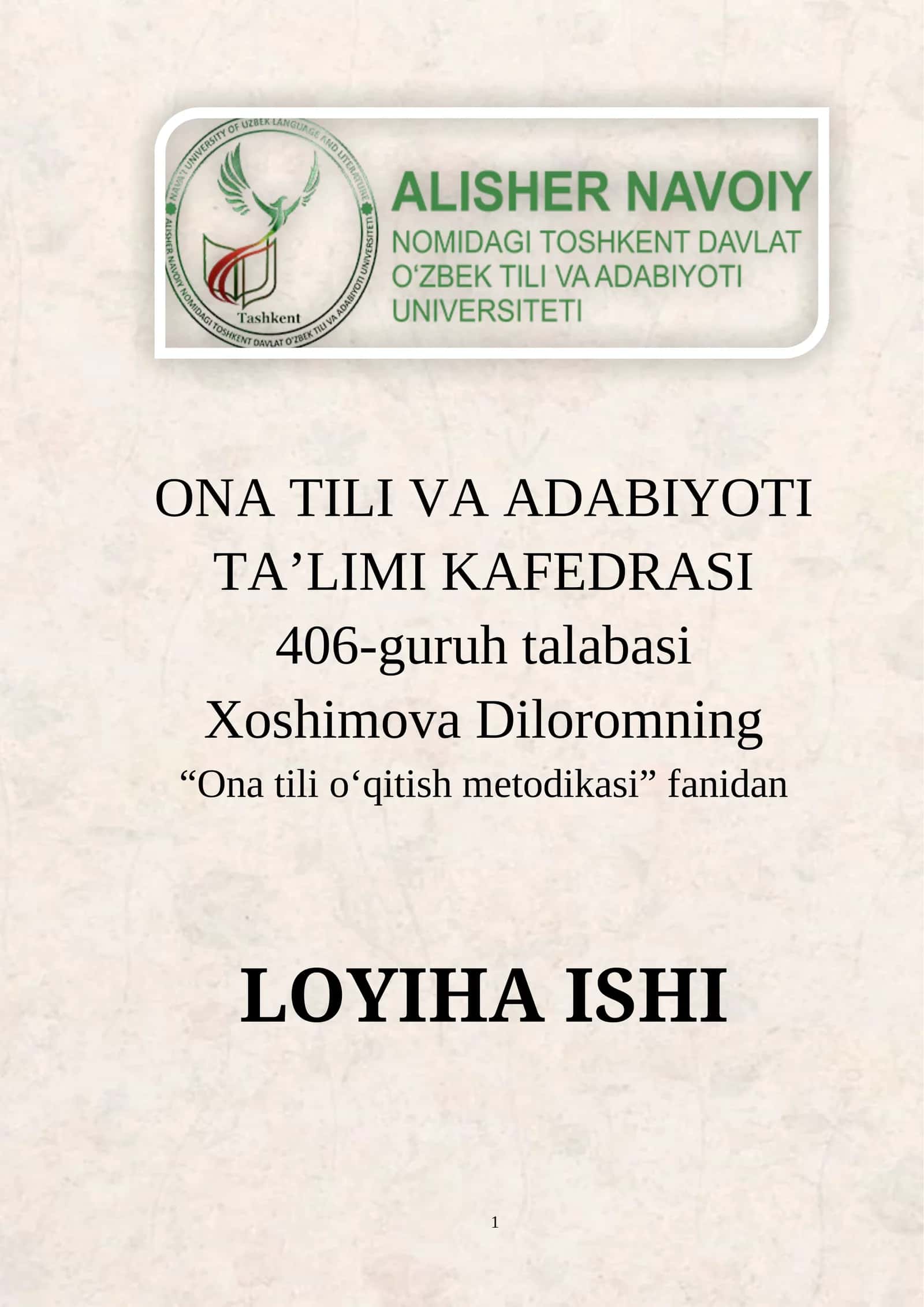 ONA TILI VA ADABIYOTI TA’LIMI KAFEDRASI 1