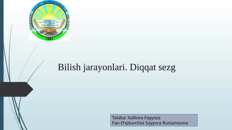 Bilishjarayonlari 1