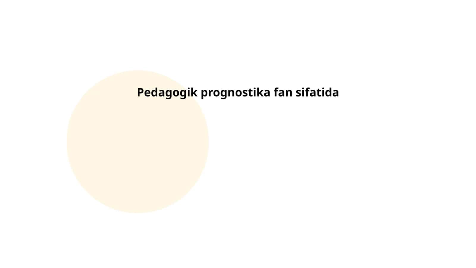 Pedagogik prognostika fan sifatida 1
