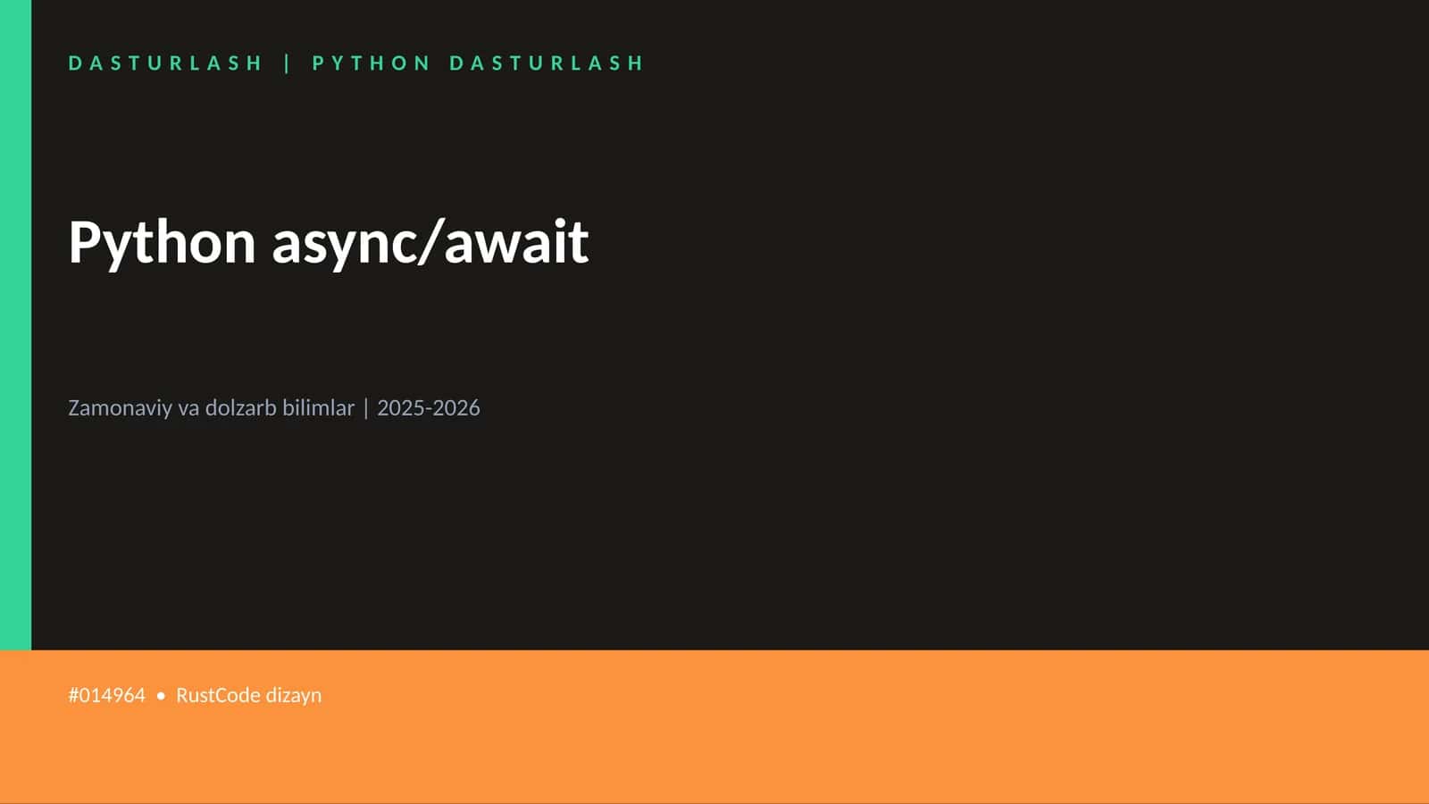DASTURLASH | PYTHON DASTURLASH 1