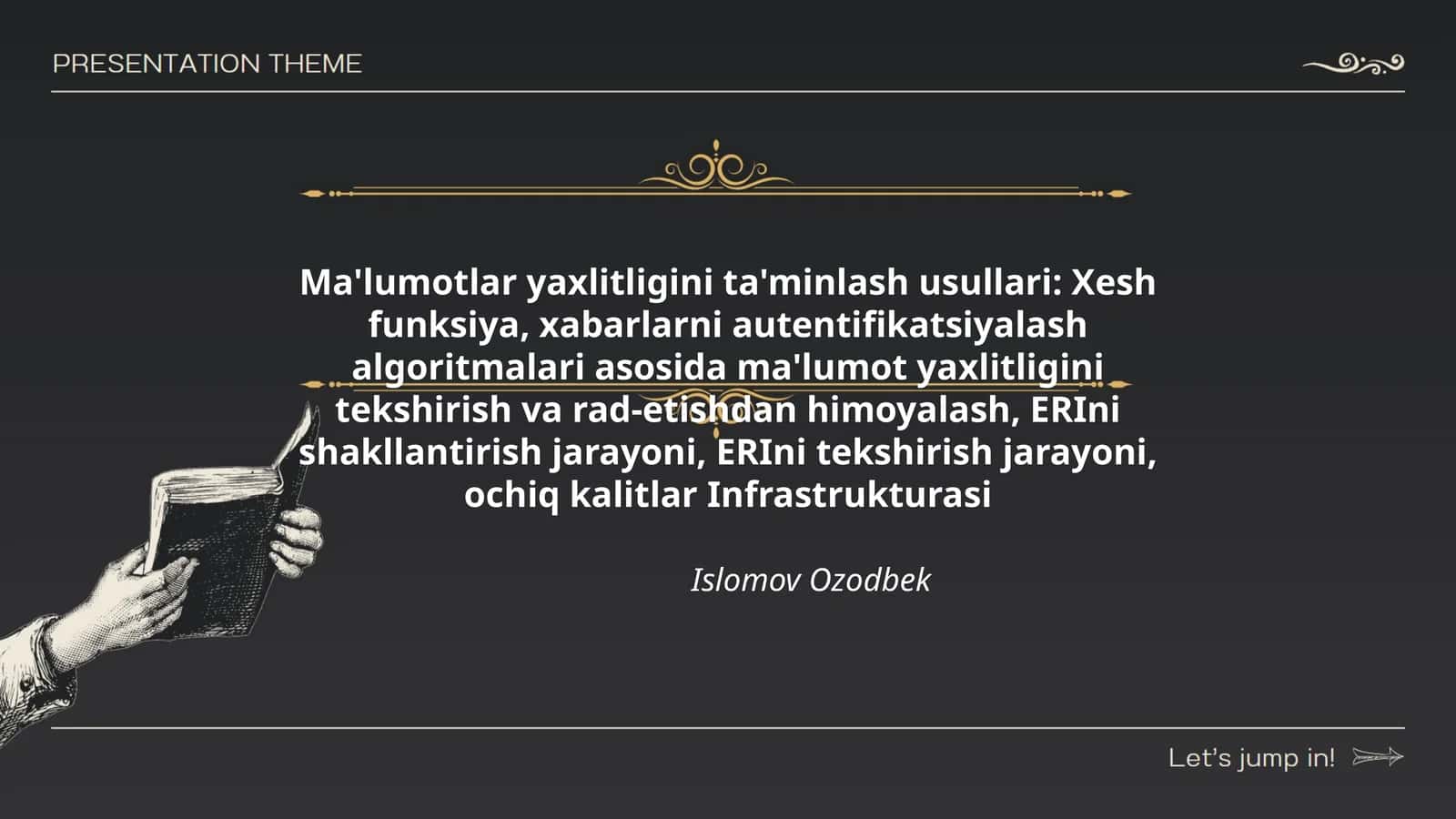 Ma'lumotlar yaxlitligini ta'minlash usullari 1