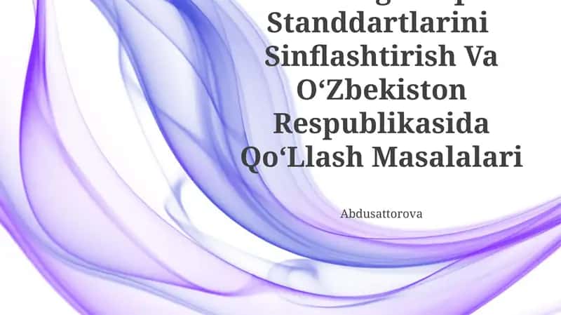 ISA ning qo'llanilishi O'zbekistonda 1