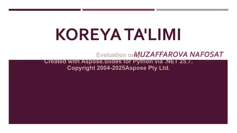 Koreya ta'limi 1