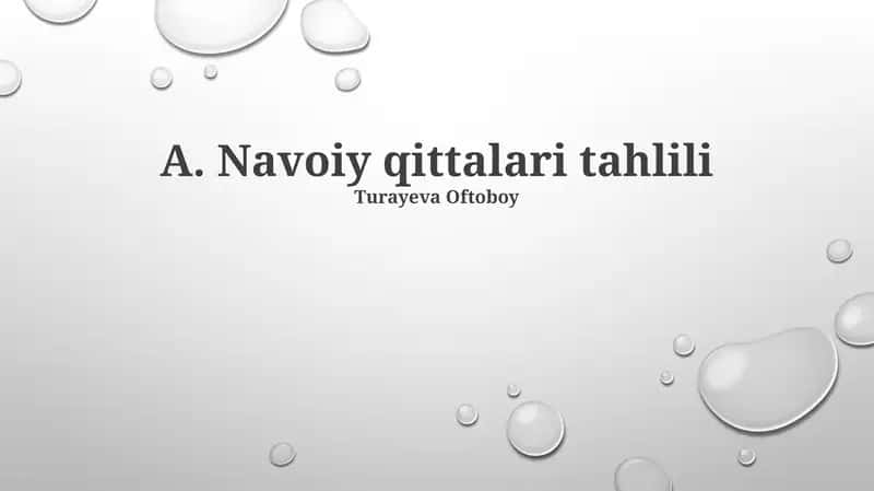Navoiy qittalari tahlili 1