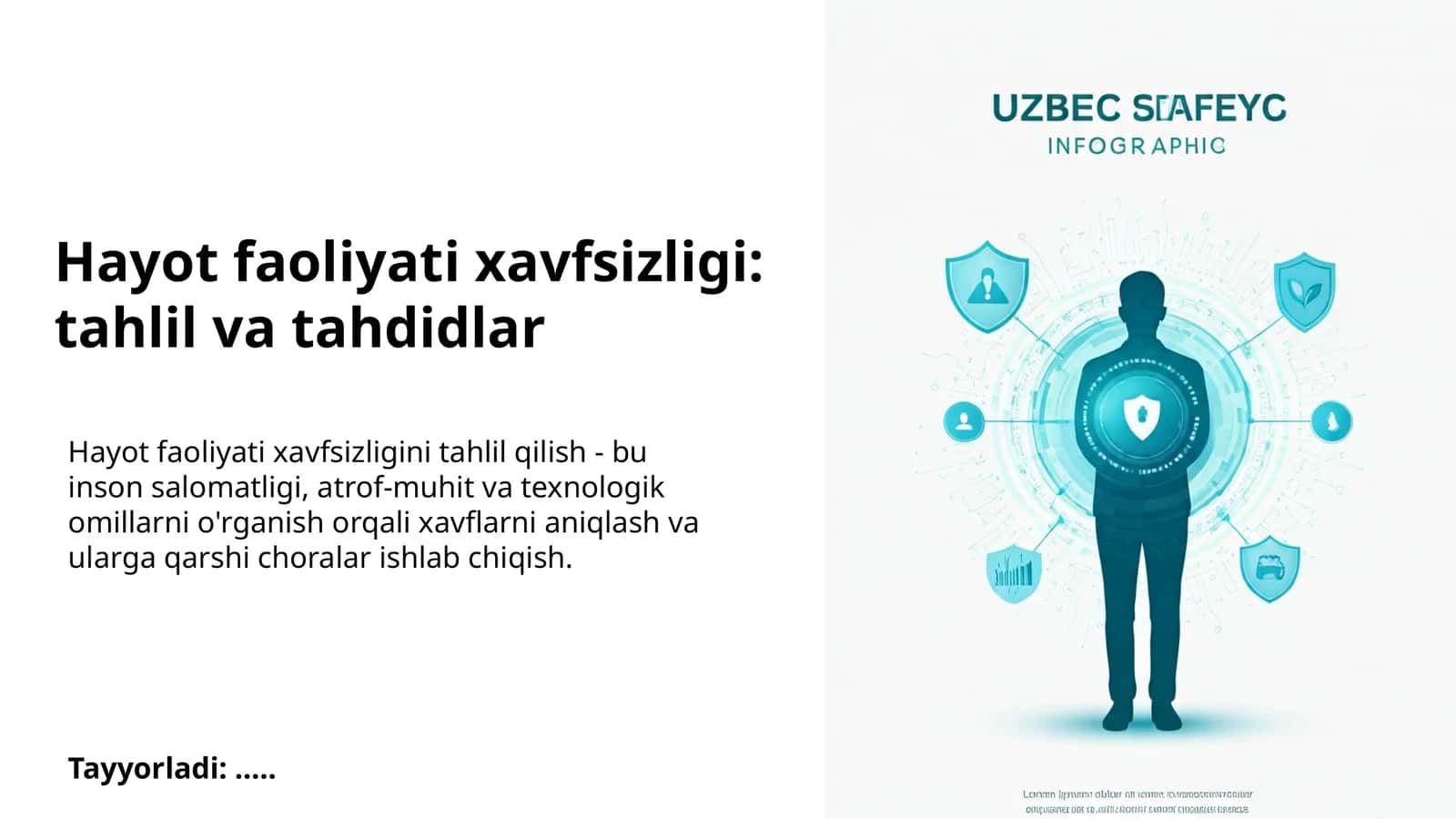 Hayot faoliyati xavfsizligi: tahlil va tahdidlar 1