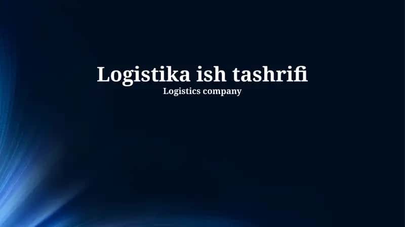 Logistika Biznes Safarining Hisobotlari 1