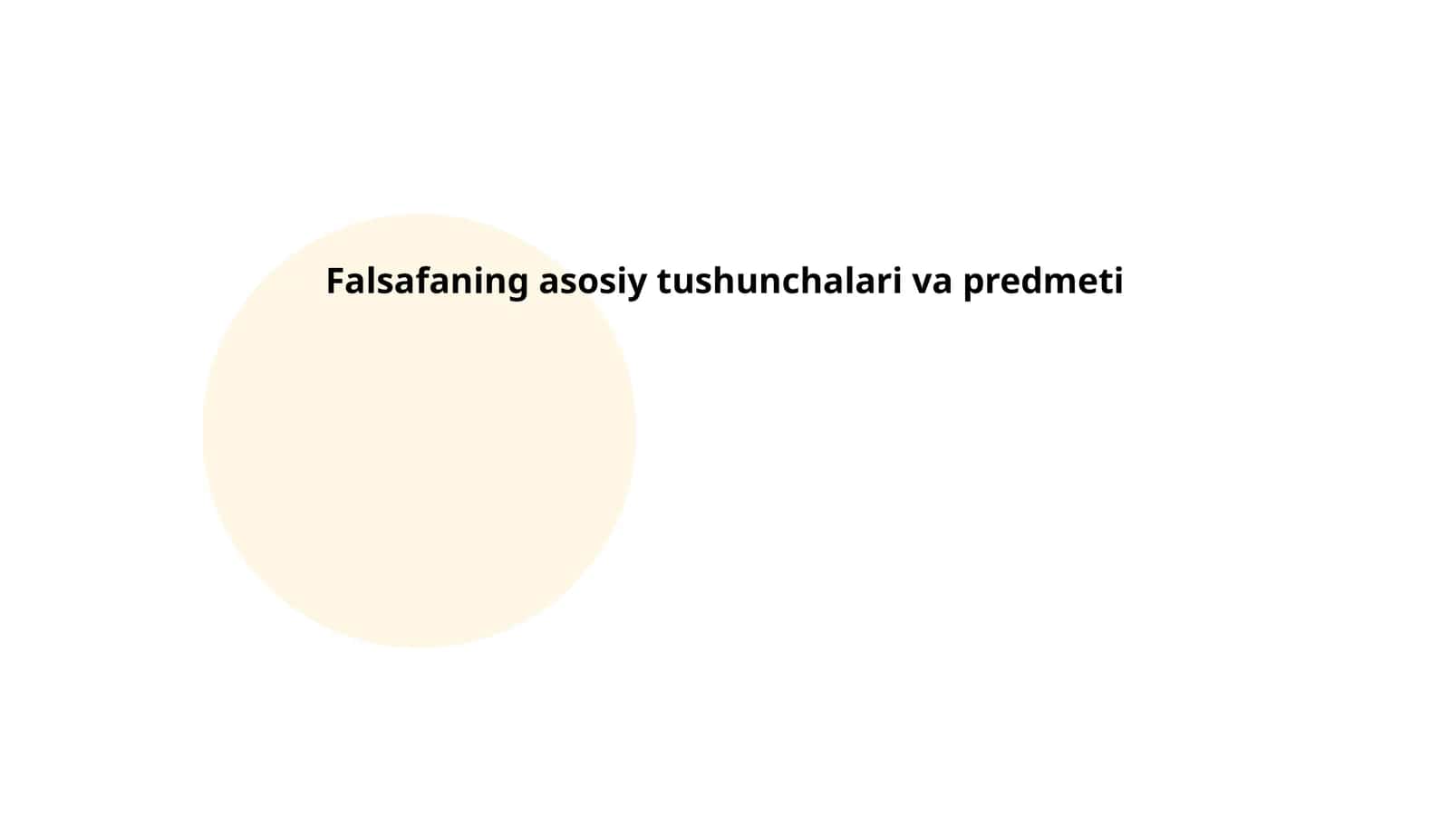 Falsafaning asosiy tushunchalari va predmeti 1