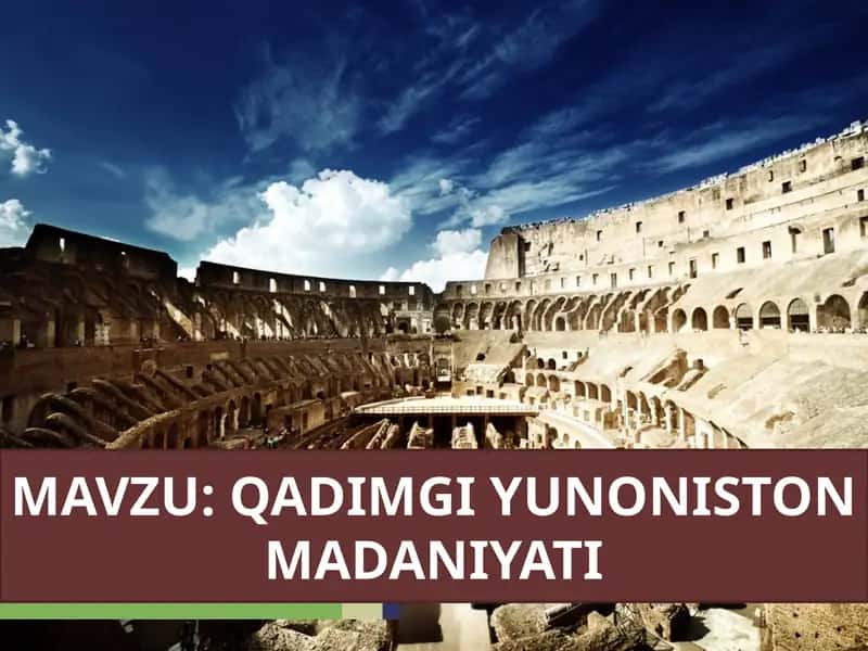QADIMGI YUNONISTON MADANIYATI 1