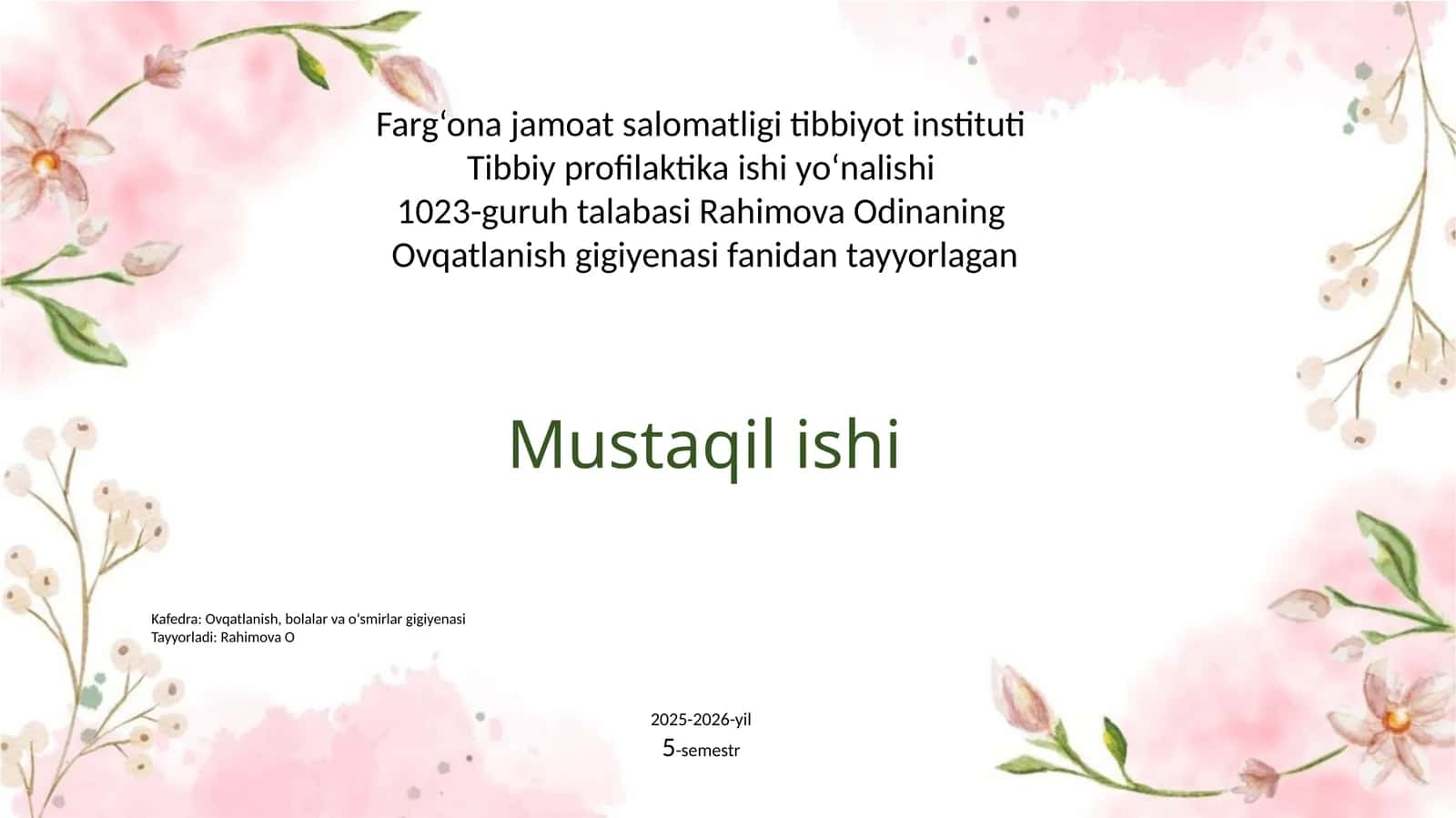 Biologik faol qo‘shimchalar va ularning ovqatlanishdagi o‘rni 1