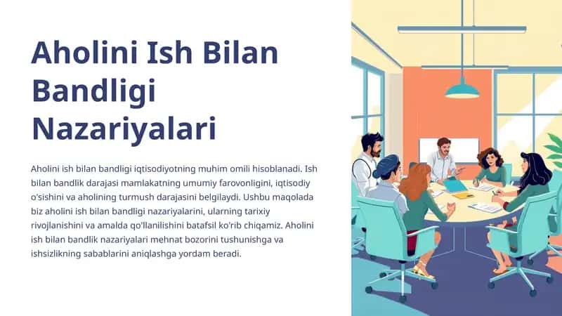 Aholini Ish Bilan Bandligi Nazariyalari 1
