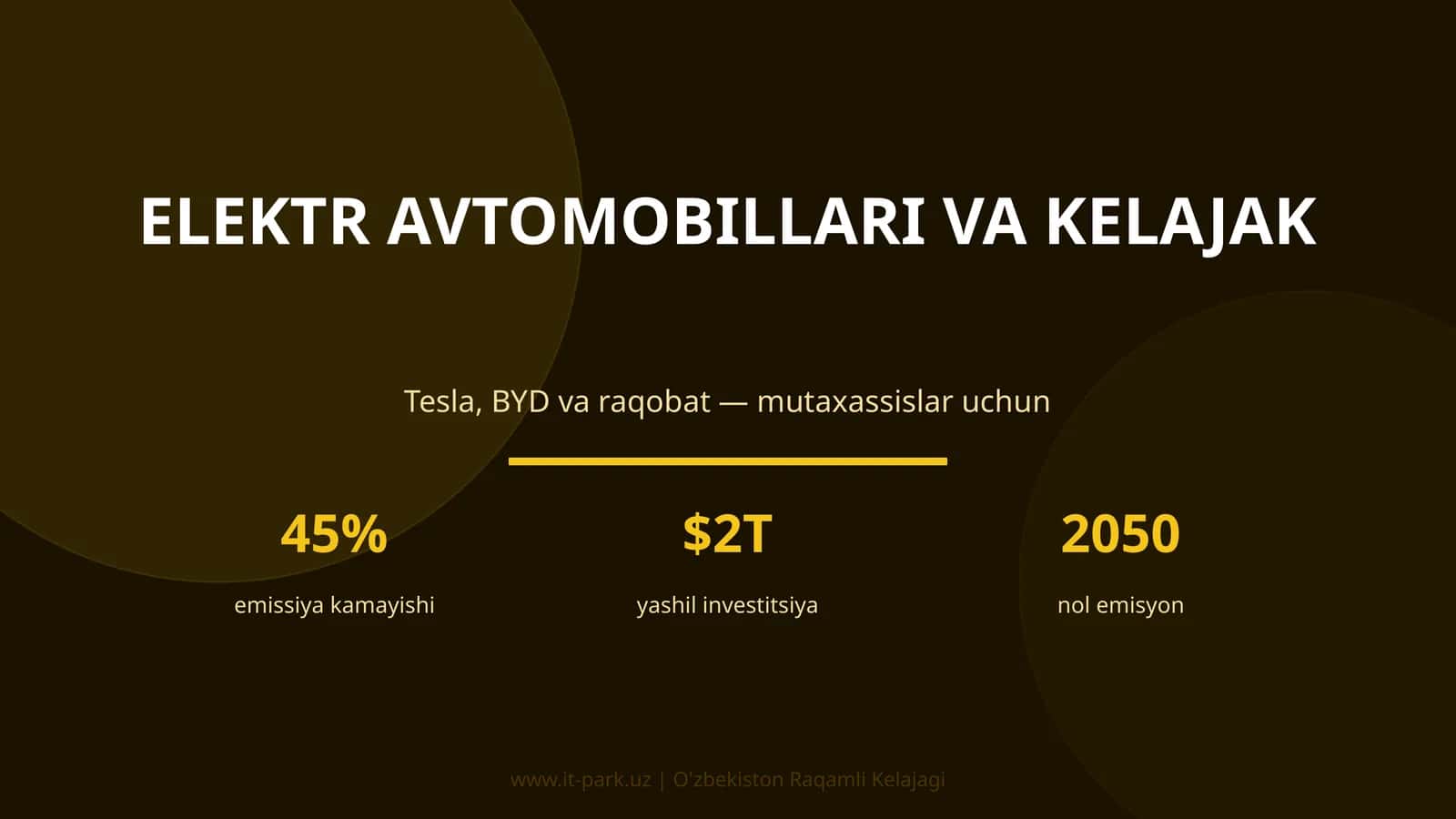 Elektr avtomobillari va kelajak 1