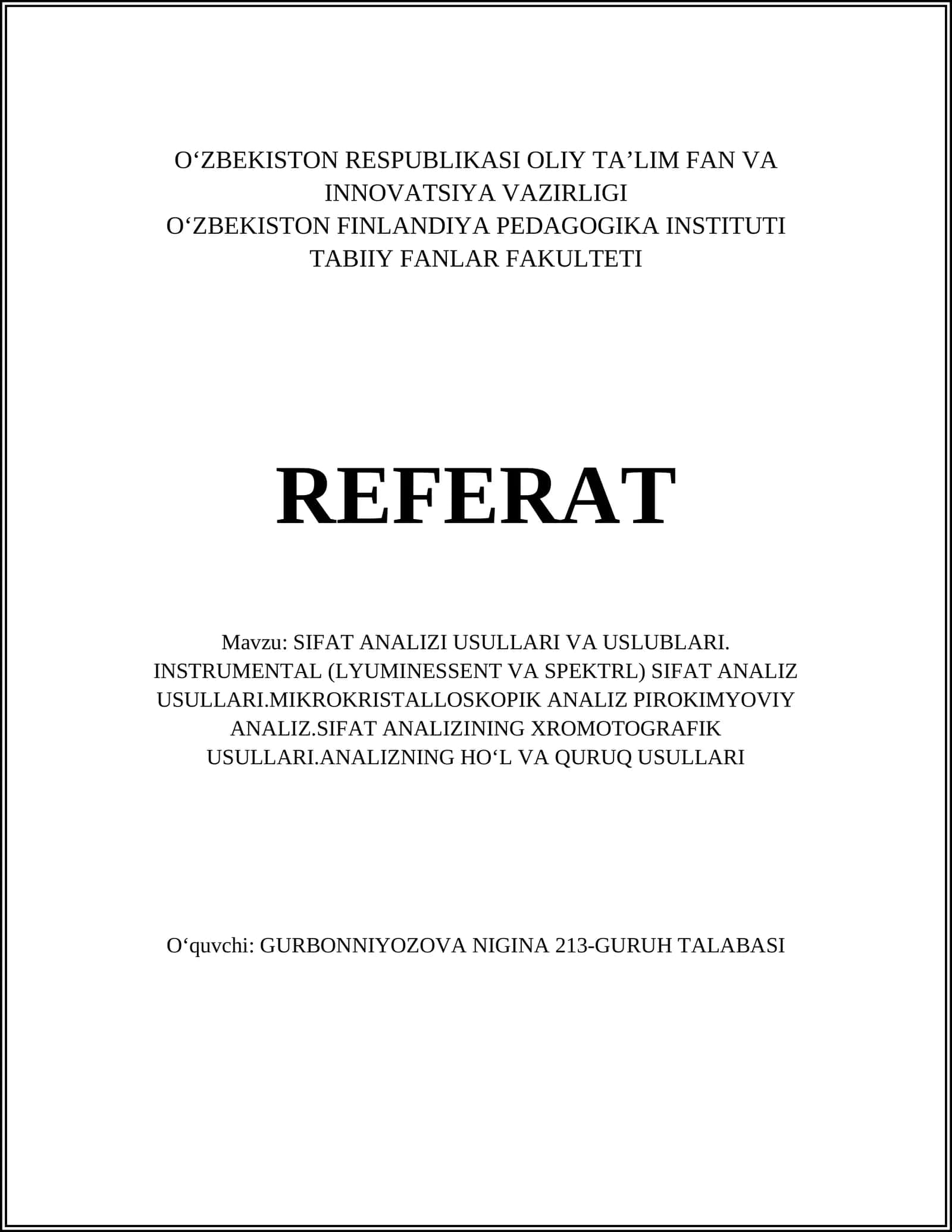 SIFAT ANALIZI USULLARI VA USLUBLARI 1