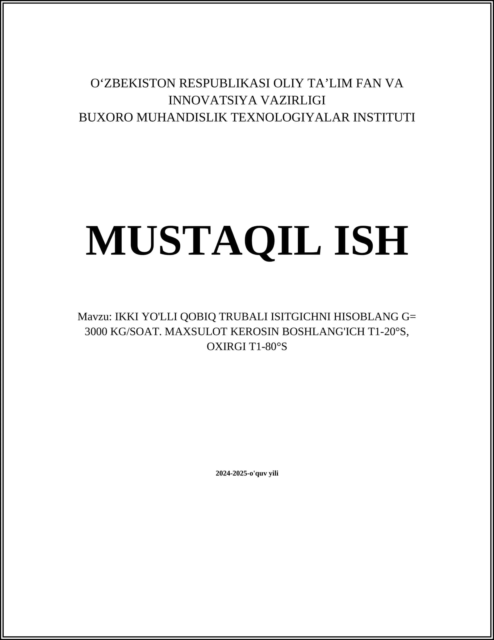 IKKI YO'LLI QOBIQ TRUBALI ISITGICH 1