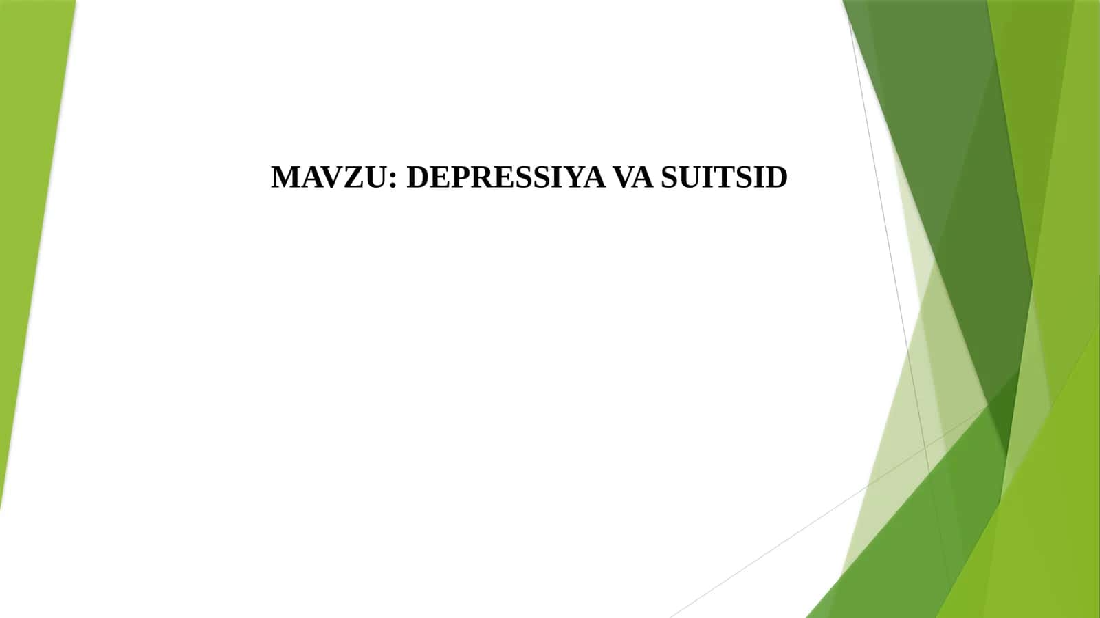 DEPRESSIYA VA SUITSID 1