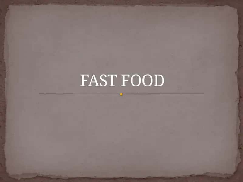 Fast Food 1